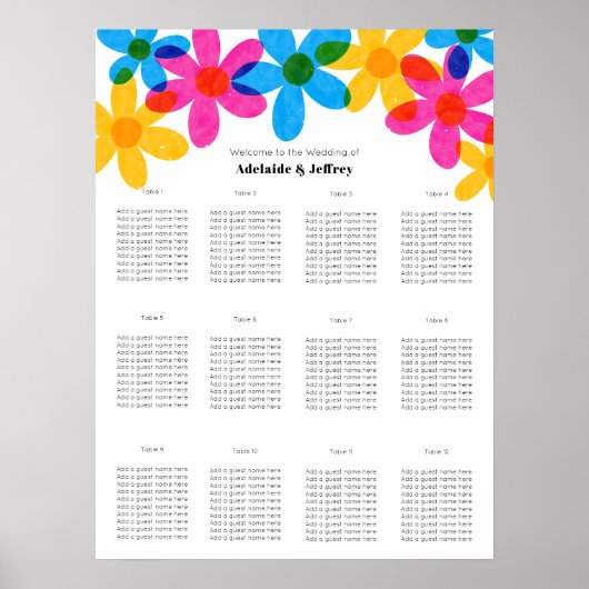 明るくヒッピーはっきりしたの花春の結婚式 ポスター (正面)