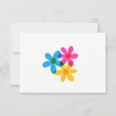 明るくヒッピーはっきりしたの花春の結婚式 招待状 (裏面)