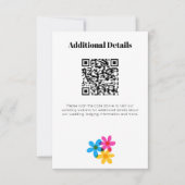 明るくヒッピーはっきりしたの花春の結婚式 招待状 (正面)