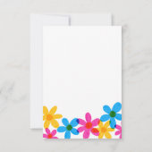 明るくヒッピーはっきりしたの花春の結婚式 招待状 (裏面)