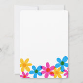 明るくヒッピーはっきりしたの花春の結婚式 招待状 (裏面)