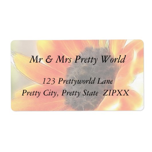 明るくヒマワリはっきりしたと ラベル (正面)