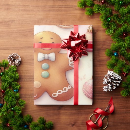 明るくフェスティバルクリスマスラッピング紙デザイン ラッピングペーパー (クリスマスギフト)