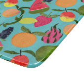 明るくフルーティーなガラス製切削板 カッティングボード (角)