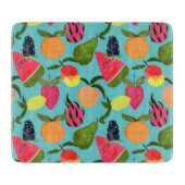 明るくフルーティーなガラス製切削板 カッティングボード (正面)