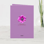 明るくフローラはっきりした誕生日カード カード (裏面)