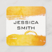 明るくブラシをかけられた スクエア名刺 (正面)