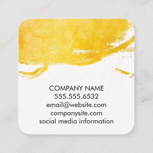 明るくブラシをかけられた スクエア名刺 (裏面)