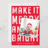 明るくメリーなる |ホリデーフォトカード シーズンカード (正面)