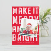 明るくメリーなる |ホリデーフォトカード シーズンカード (スタンド正面)