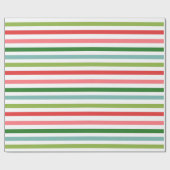 明るくメリー·クリスマス·パカラフルタストライプーン ラッピングペーパー (フラット)