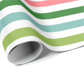 明るくメリー·クリスマス·パカラフルタストライプーン ラッピングペーパー (ロールコーナー)