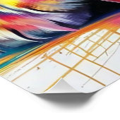 明るくライカラフルオンハグデジタルアート – 鮮やか ポスター (コーナー)