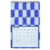 明るくレトロのグカラフルラフィックカレンダー カレンダー (1月 2026)