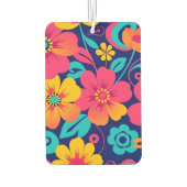 明るくレトロはっきりしたの花 – ドーパミンスタイル カーエアーフレッシュナー (裏面)