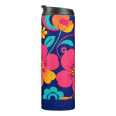 明るくレトロはっきりしたの花 – ドーパミンスタイル タンブラー (回転右)