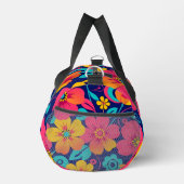明るくレトロはっきりしたの花 – ドーパミンスタイル ダッフルバッグ (右)