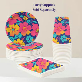 明るくレトロはっきりしたの花 – ドーパミンスタイル 紙コップ