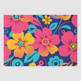 明るくレトロはっきりしたの花 – ドーパミンスタイル 薄葉紙