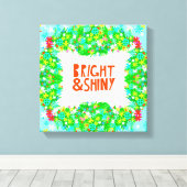 明るく光沢のあるリース キャンバスプリント (インサイチュ (ウッドフロア))