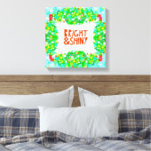 明るく光沢のあるリース キャンバスプリント (インサイチュ (寝室))