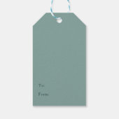 明るく可愛いクリスマス猫グリーン ギフトタグ (裏面)