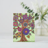 明るく咲く生命の木 ポストカード (スタンド正面)