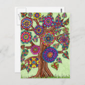 明るく咲く生命の木 ポストカード (正面/裏面)