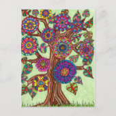 明るく咲く生命の木 ポストカード (正面)