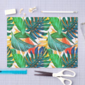 明るく多彩なシュロの葉 薄葉紙 (クラフト)