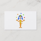 明るく多彩なピエロ犬の漫画 名刺 (裏面)