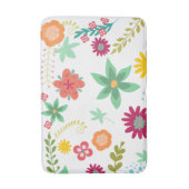 明るく大きカラフルい花アート バスマット (正面縦)