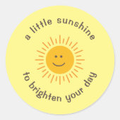 明るく少し太陽の光の封筒用シールシール ラウンドシール (正面)