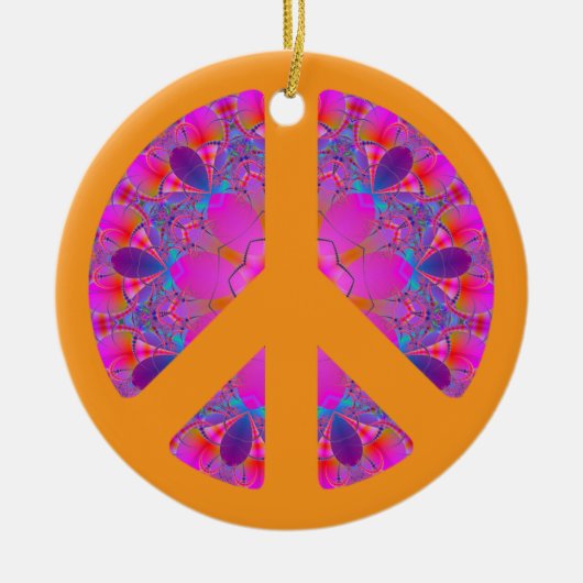 明るく平和カラフルシンボルセラミックオーナメント セラミックオーナメント (正面)
