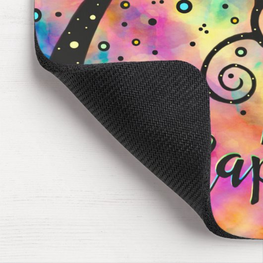 明るく幸せなおもしろいインスピリシブピンク マウスパッド (コーナー)