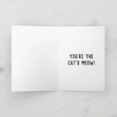 明るく幸せな猫パーソナライズされた誕生日 カード (内部)