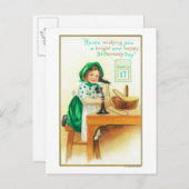 明るく幸せな聖パトリックの ポストカード (正面/裏面)