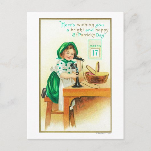 明るく幸せな聖パトリックの ポストカード (正面)