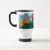 明るく幸せな色の花のプラスチックコップ トラベルマグ (左)