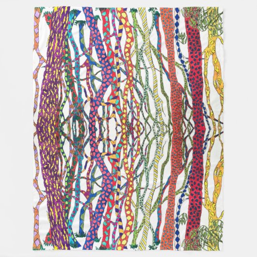 明るく幸せ熱狂するな森の水の色フリース フリースブランケット (正面)