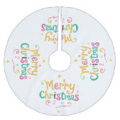 明るく愉快なクールクリスマス ブラッシュドポリエステルツリースカート (正面)