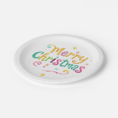 明るく愉快なクールクリスマス ペーパープレート (アングル)