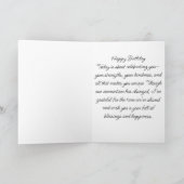 明るく折り畳まれた誕生日カード サンキューカード (内部)