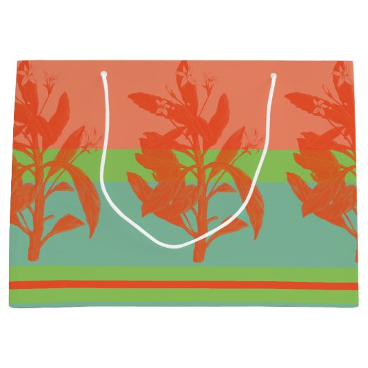 明るく新鮮なトロピカルカラー ラージペーパーバッグ (正面)