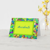 明るく明るいカーアクシデントカード カード (黄色い花)