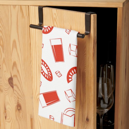 明るく明るいプリント。 キッチンタオル (三つ折り)