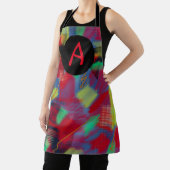 明るく明るい抽象芸術デジタルアートモノグラム エプロン (インサイチュ)