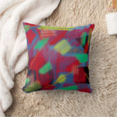 明るく明るい抽象芸術デジタルアート クッション (ブランケット)