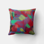 明るく明るい抽象芸術デジタルアート クッション (裏面)