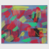 明るく明るい抽象芸術デジタルアート ラッピングペーパー (フラット)